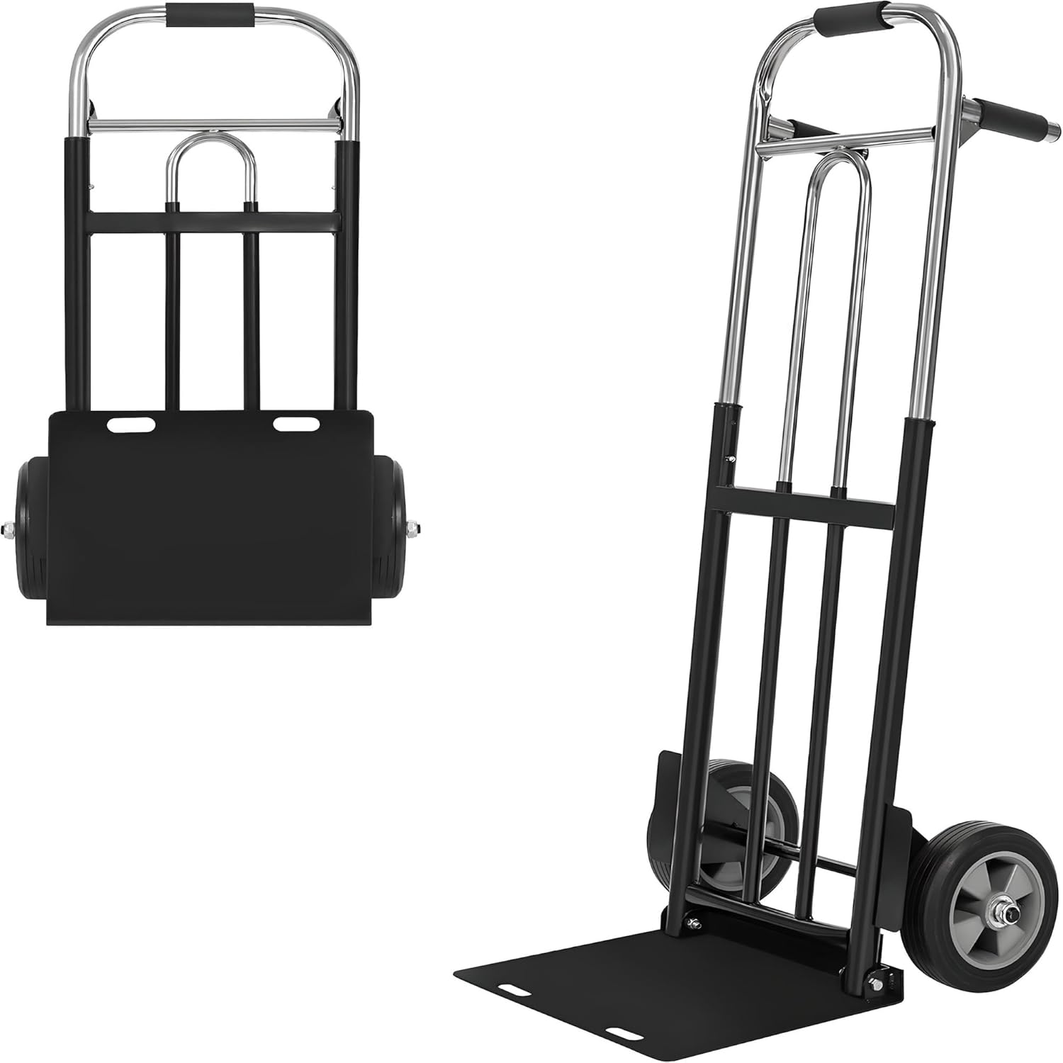 Folding Hand Truck Dolly with 600 LB Capacity for Heavy Loads