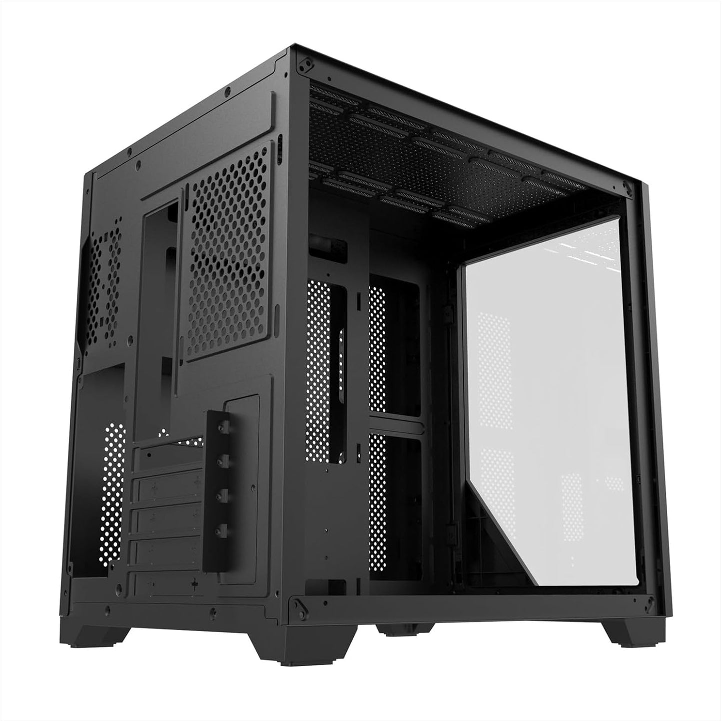 ATX M-ATX ITX Tower PC Case with Tempered Glass for Gaming