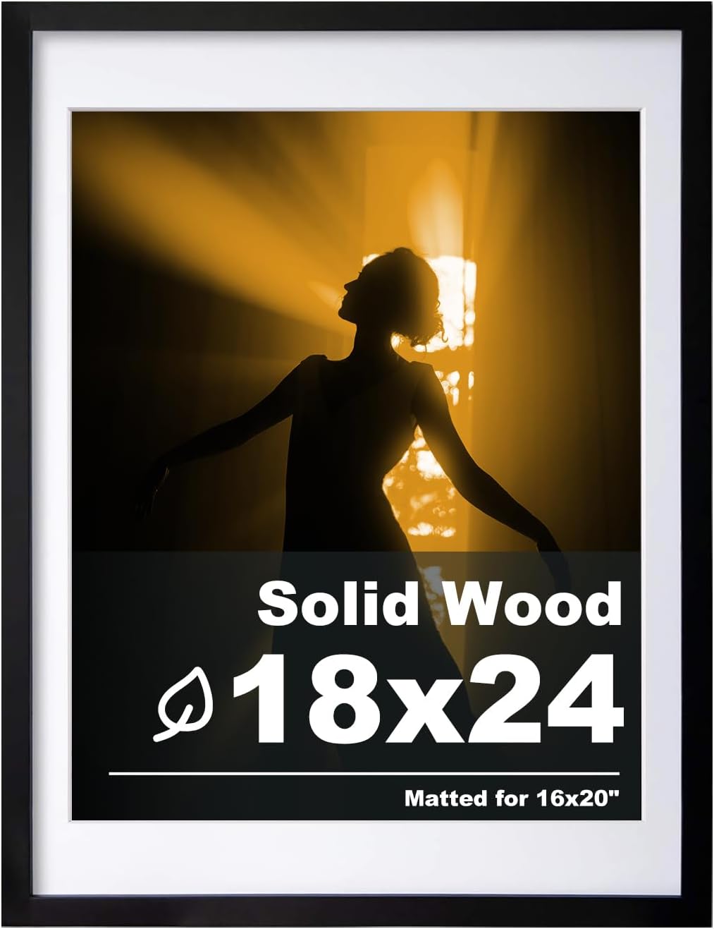 Egofine 18x24 Solid Wood Picture Frame for Wall Mounting