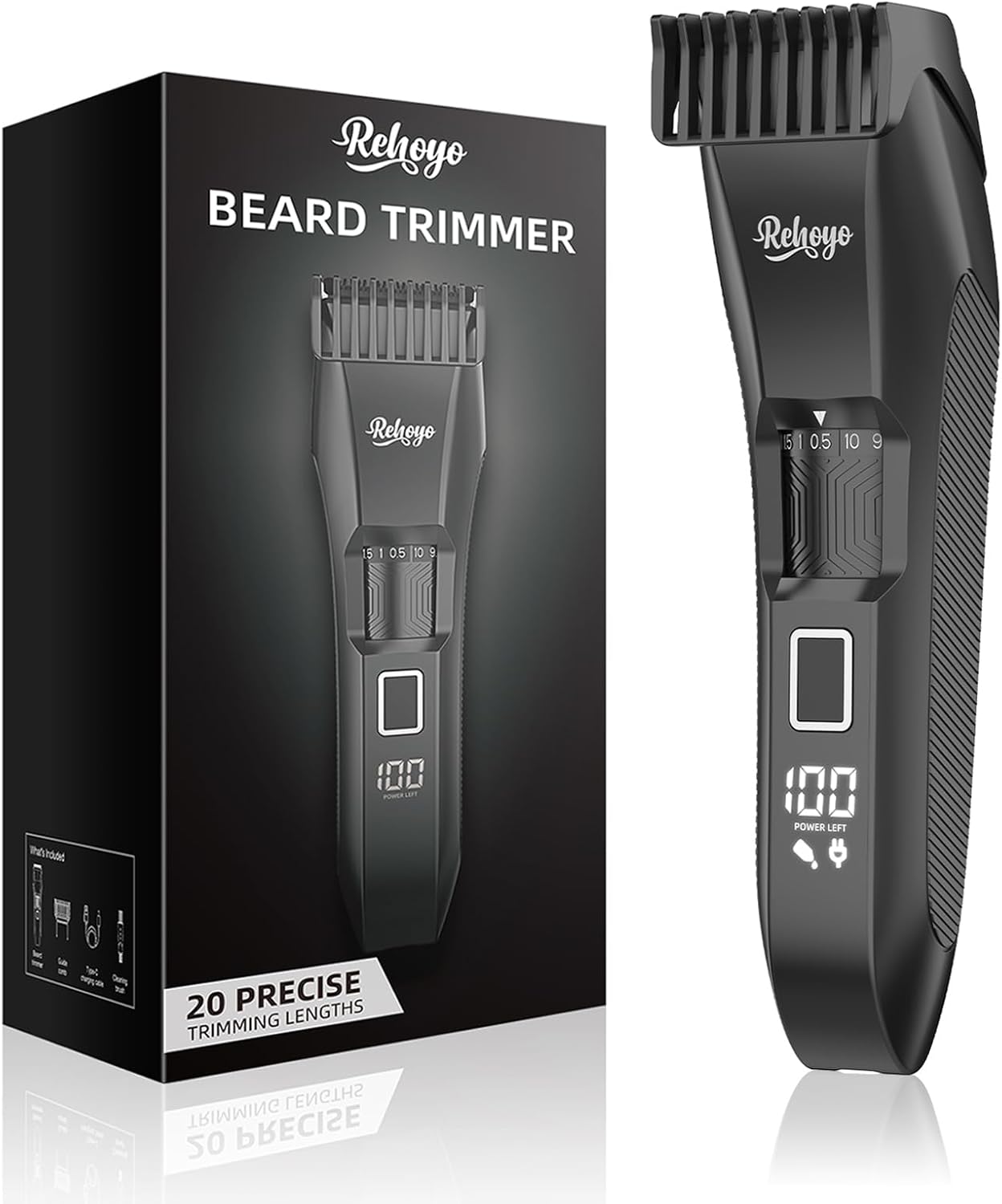 Beard Trimmer for Men with 20 Length Settings for Grooming
