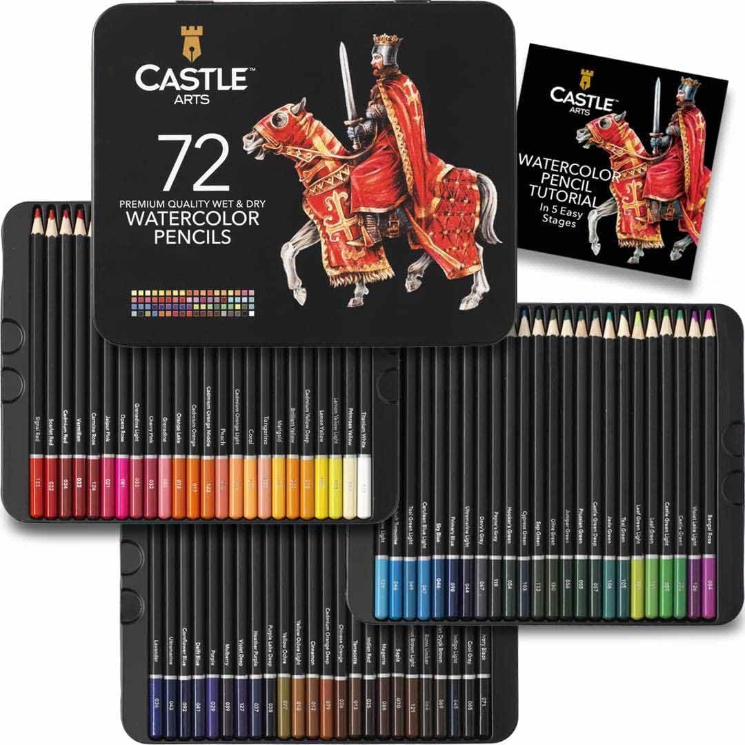 Castle Art Supplies Watercolor Pencils Set for Vibrant Art