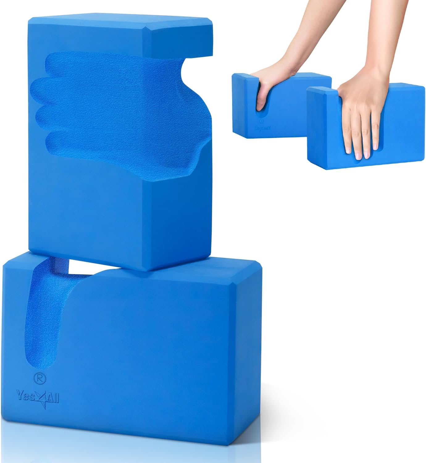 Yoga Blocks 2 Pack: Boost Grip & Balance