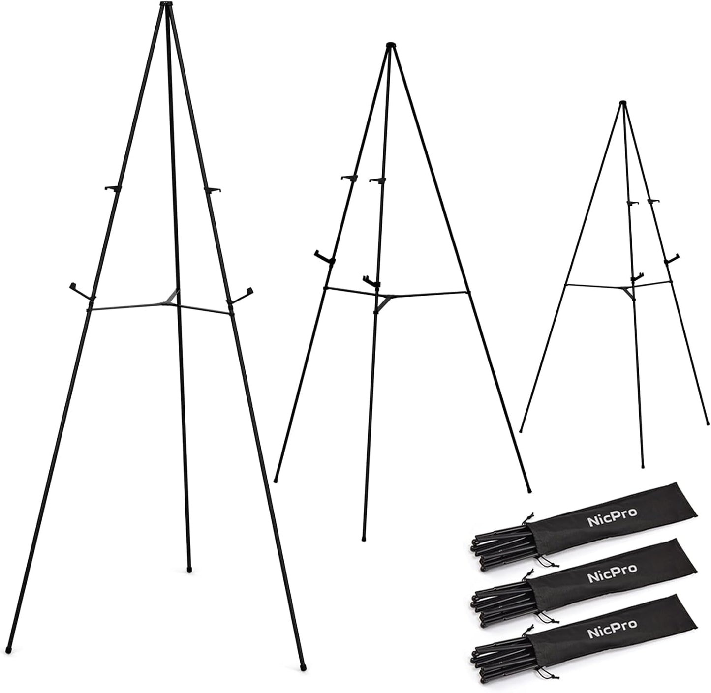 Nicpro Folding Easels for Display - 63 Inch Portable Tripod