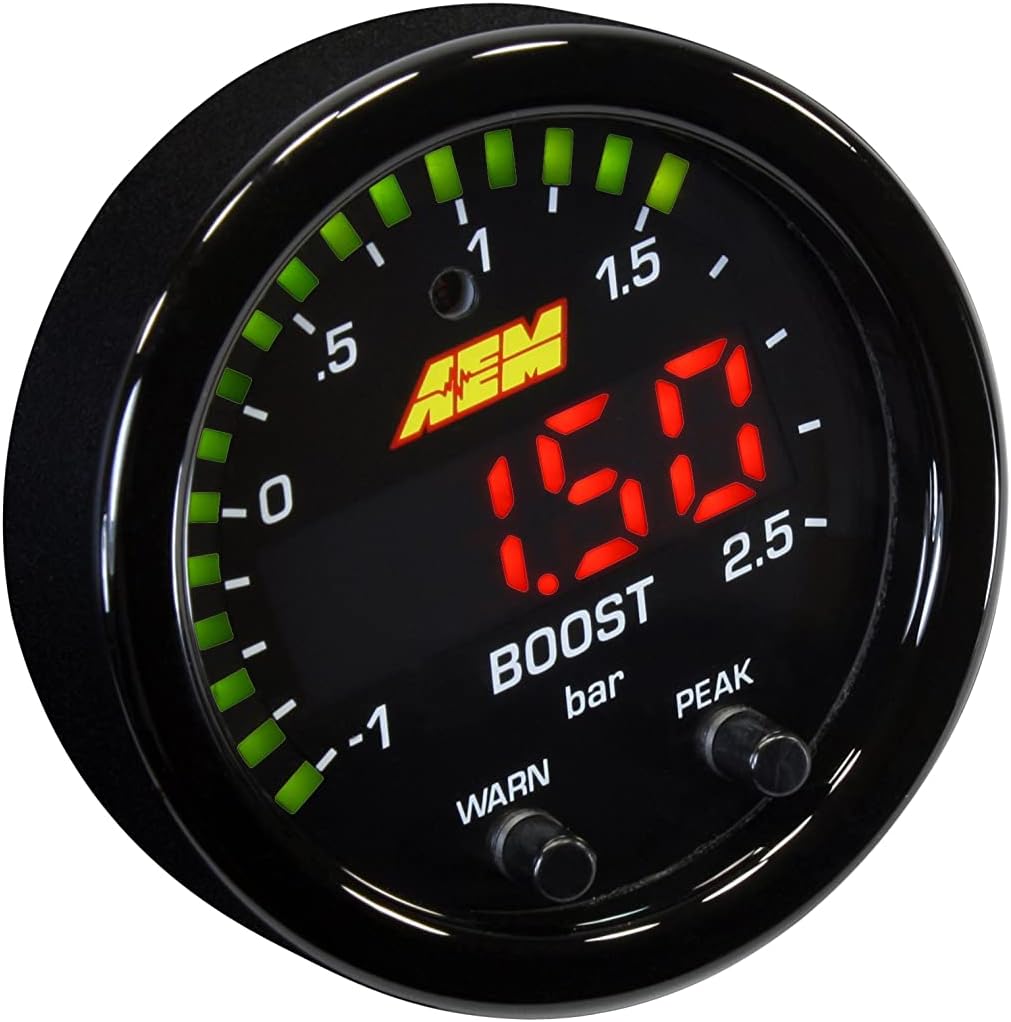 AEM 30-0306 X-Series Boost Pressure Gauge for Accurate Readings