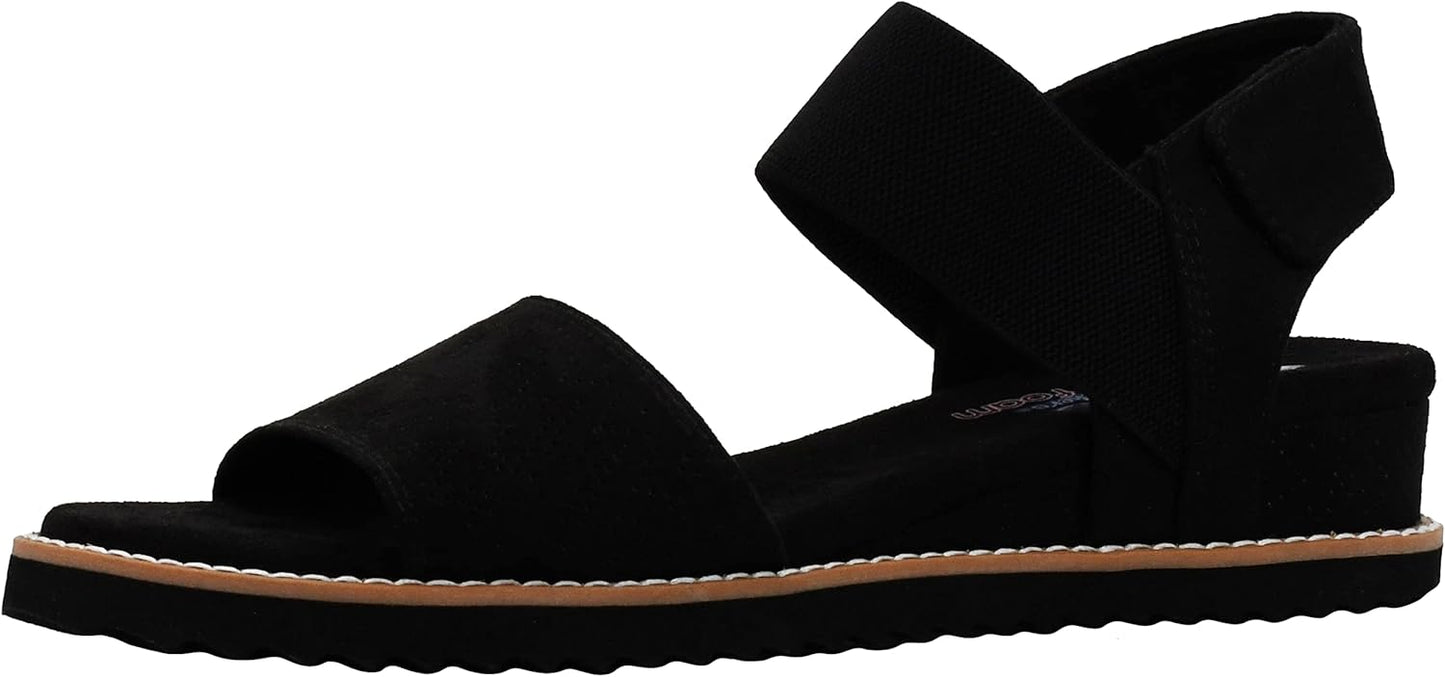 Skechers Women's Desert Kiss-Stretch Quarter Strap Sandal Flat Review