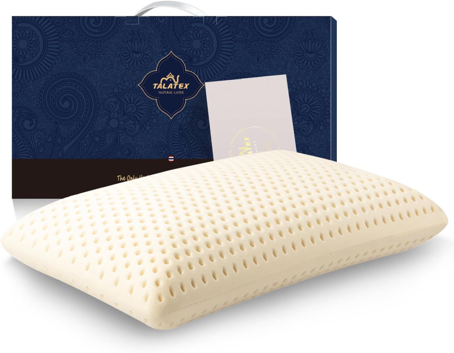 Talatex Talalay 100% Natural Premium Latex Pillow for Comfort