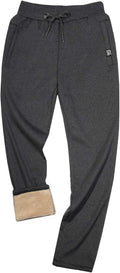 Gihuo Men's Sherpa Lined Athletic Sweatpants - Warm Straight Leg