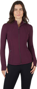 Womens Ultra Soft Full Zip Yoga Jacket with Pockets - Lightweight