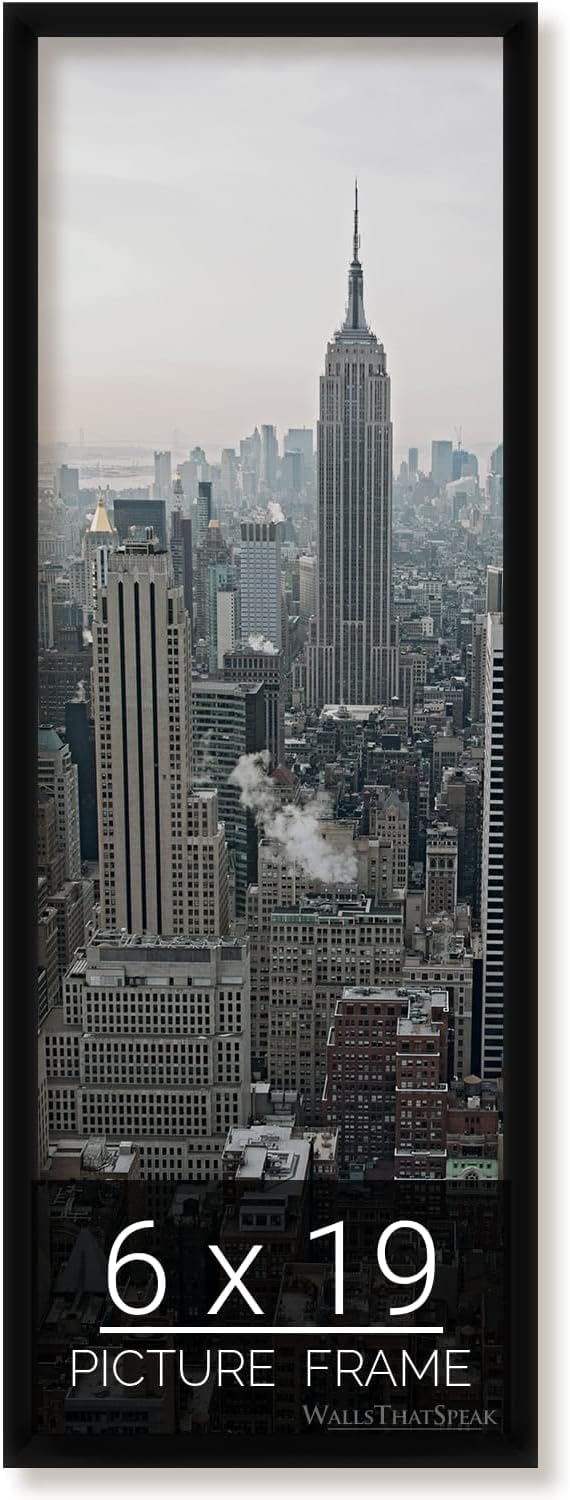 6x19 Black Picture Frame for Puzzles Posters Photos Artwork