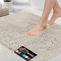 Chenille Bath Rug Mat 44x26 Ivory Cream - Soft Absorbent Runner