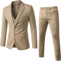 WEEN CHARM Men's 3-Piece Slim Fit Suit - Classic Two-Button Blazer