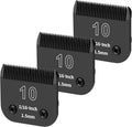 3 Pack 10# Detachable Dog Grooming Steel Blades - Sharp 1/16in Cut