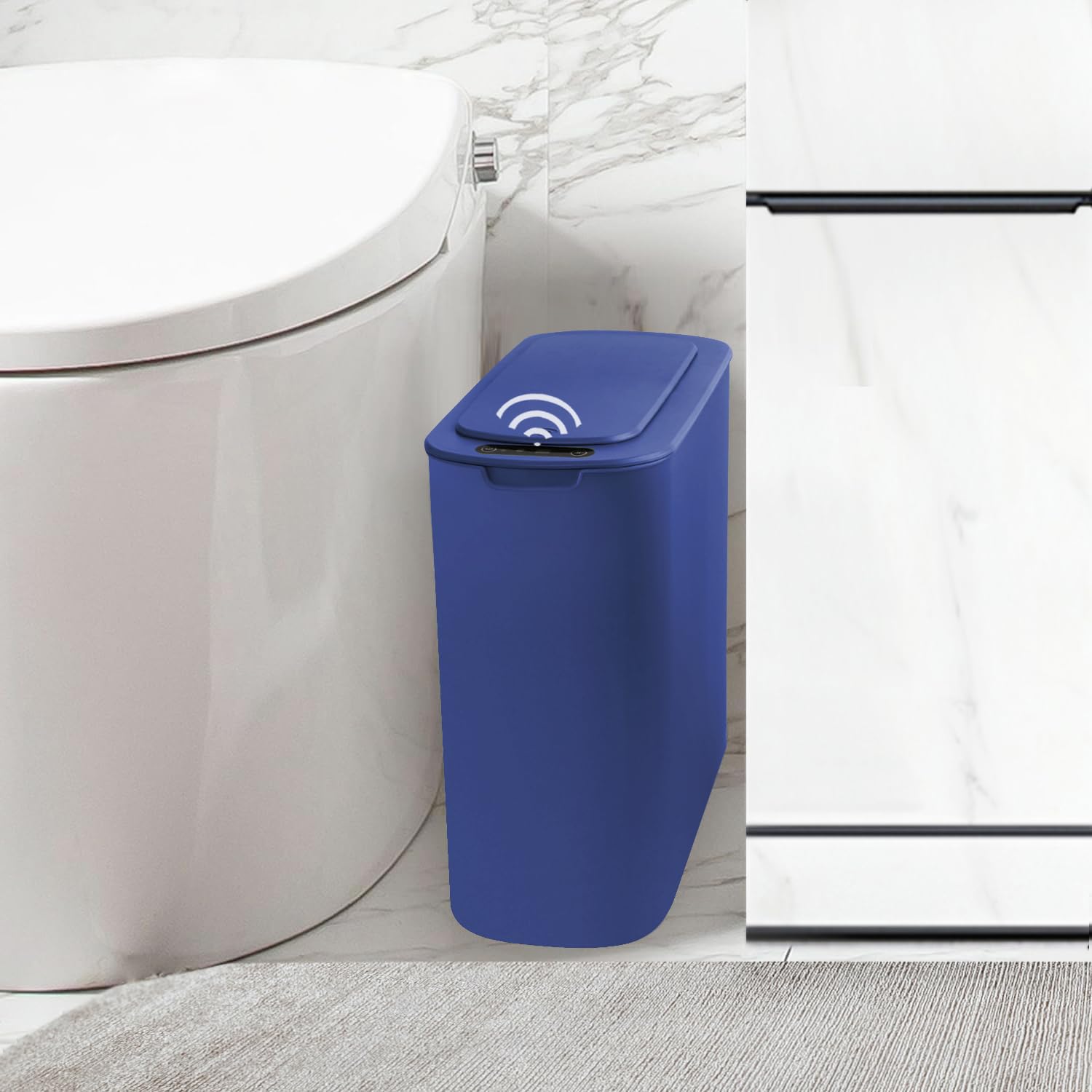 Automatic Motion Sensor Bathroom Trash Can for Touchless Use