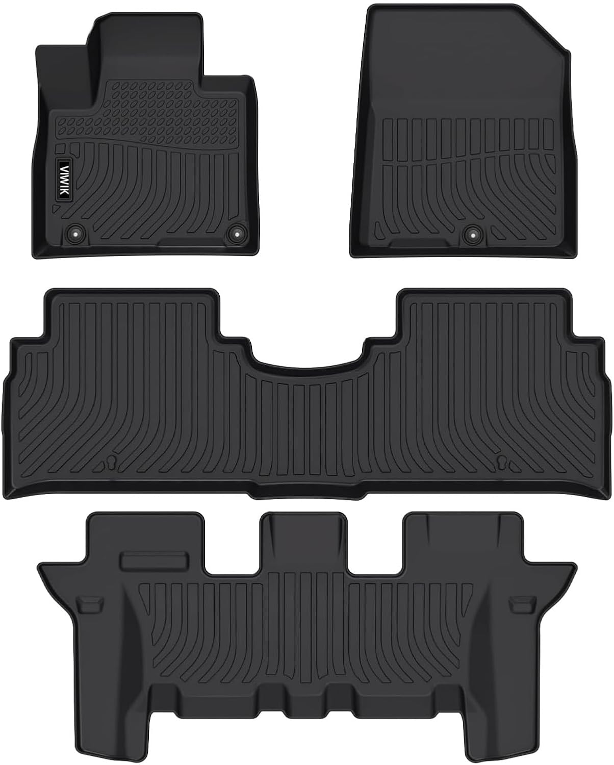 VIWIK Floor Mats for Kia Sorento 7 Seat 2016-2020, All-Weather