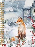 Christmas Notebook Winter Animal Fox Journal - Compact 5.5in x 8.3in