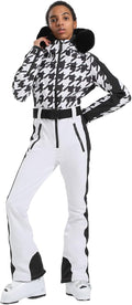 Womens Ski Suit One Piece Snowsuit - Warm Waterproof Jumpsuit