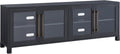 Rectangular TV Stand for TVs up to 80in - Charcoal Gray Electric