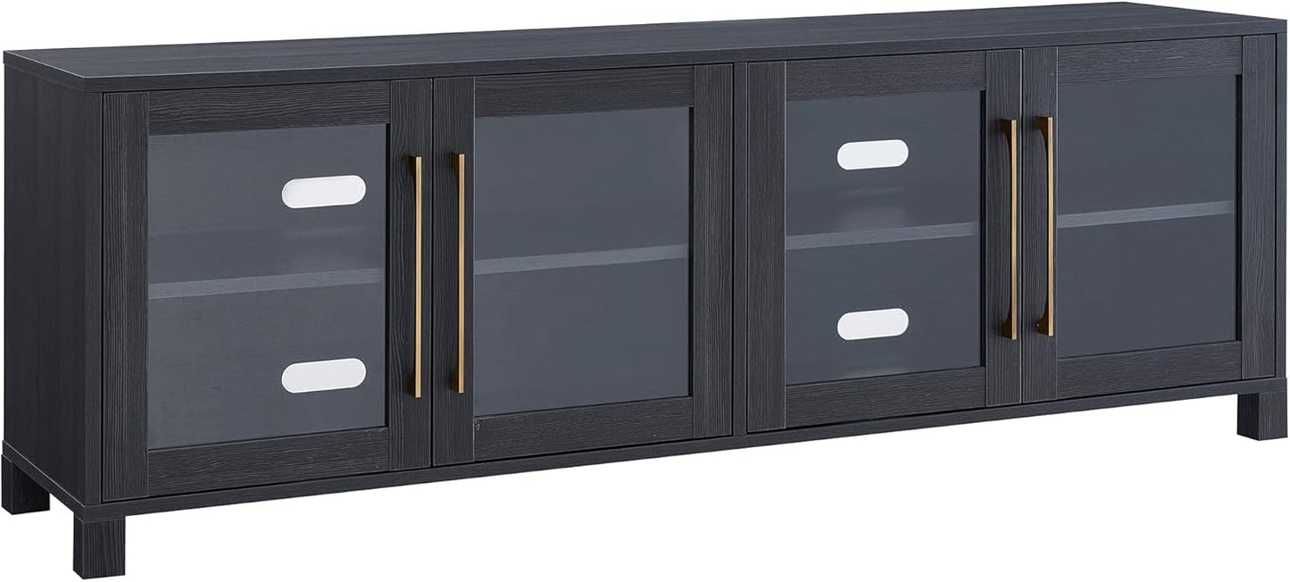 Henn&Hart Rectangular TV Stand for TVs up to 80 in Charcoal Gray