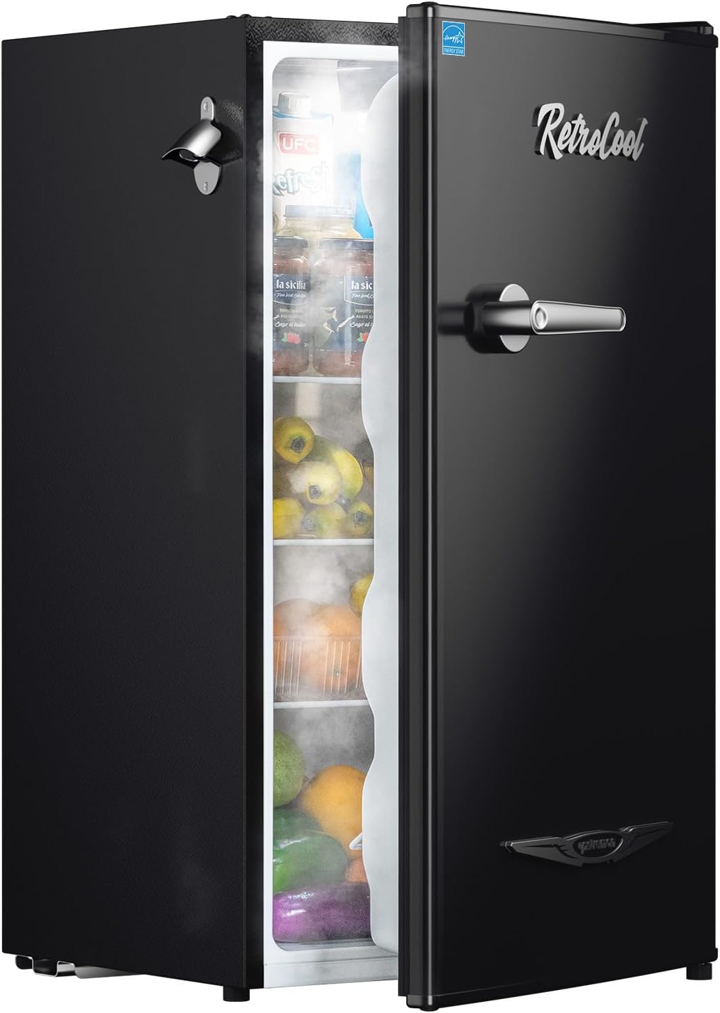 Upstreman 3.2 Cu.Ft Retro Mini Fridge with Bottle Opener