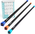 LIONSCOOL Workout Weighted Bar Set 10lb-20lb - Padded Stretching Bars