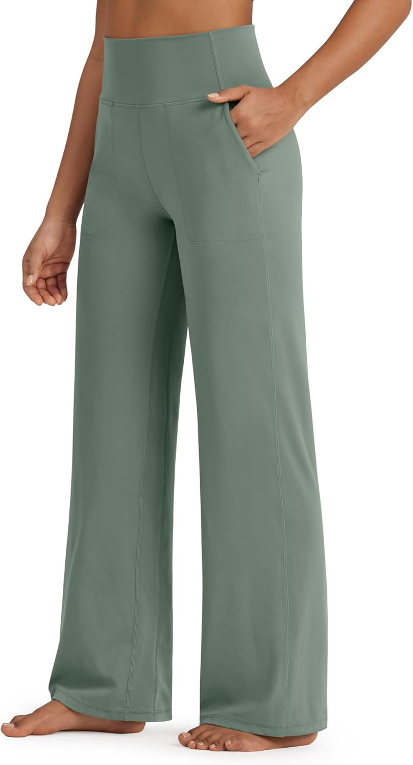 G4Free BareFeel High Stretch Yoga Pants for Women with Pockets