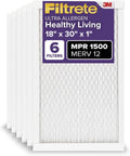 Filtrete 18x30x1 AC Furnace Air Filter MERV 12 - 6-Pack