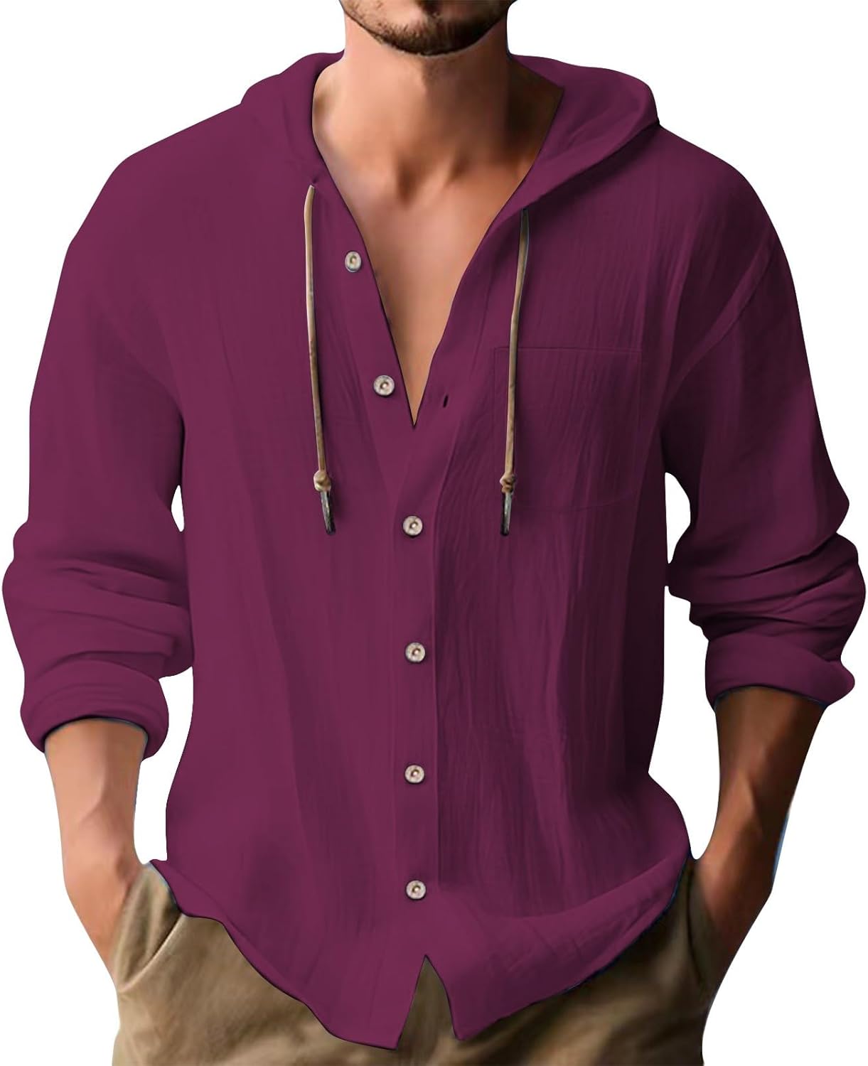 Breathable Hooded Summer Shirt for Men