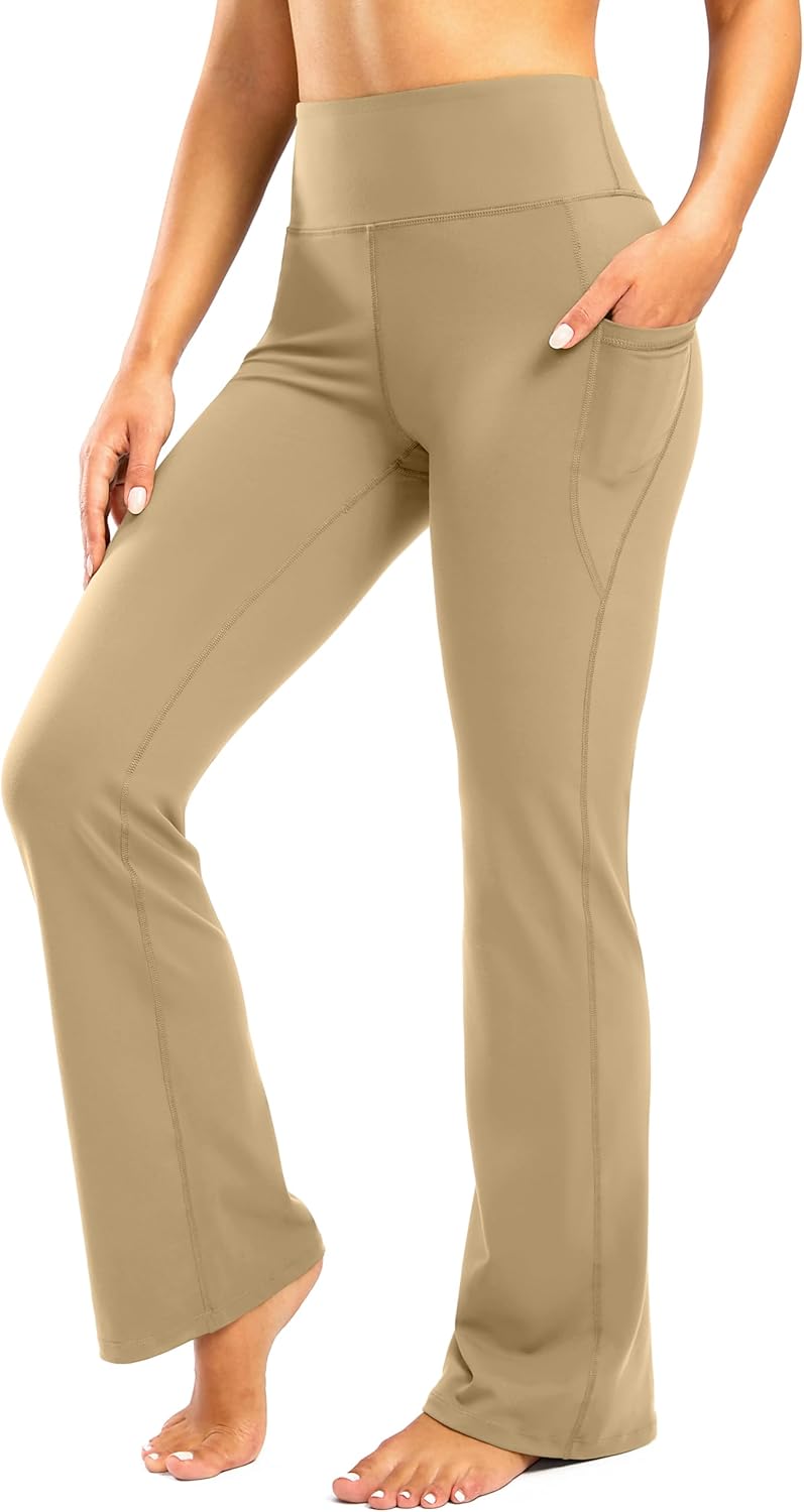 28in to 34in Inseam Women's Bootcut Yoga Pants for Comfort