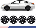 Winjet 16 in Hubcaps for Nissan Altima - Black Lacquer Set of 4