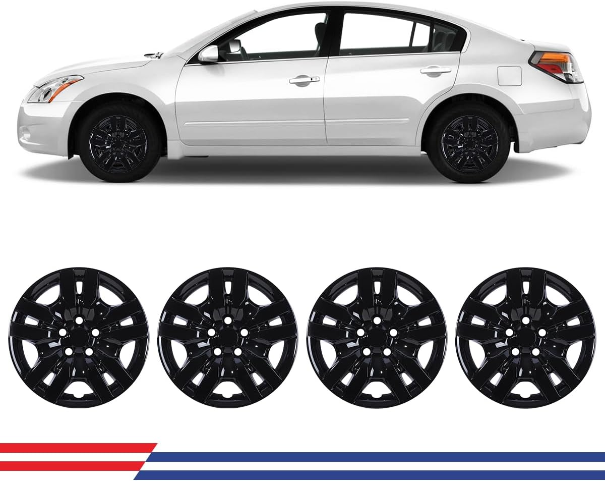 Winjet 16 Inch Hubcaps for Nissan Altima & Coupe - Black Set