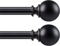 Curtain Rods 48 to 84 in Adjustable Heavy Duty Rods - Sturdy Mounting