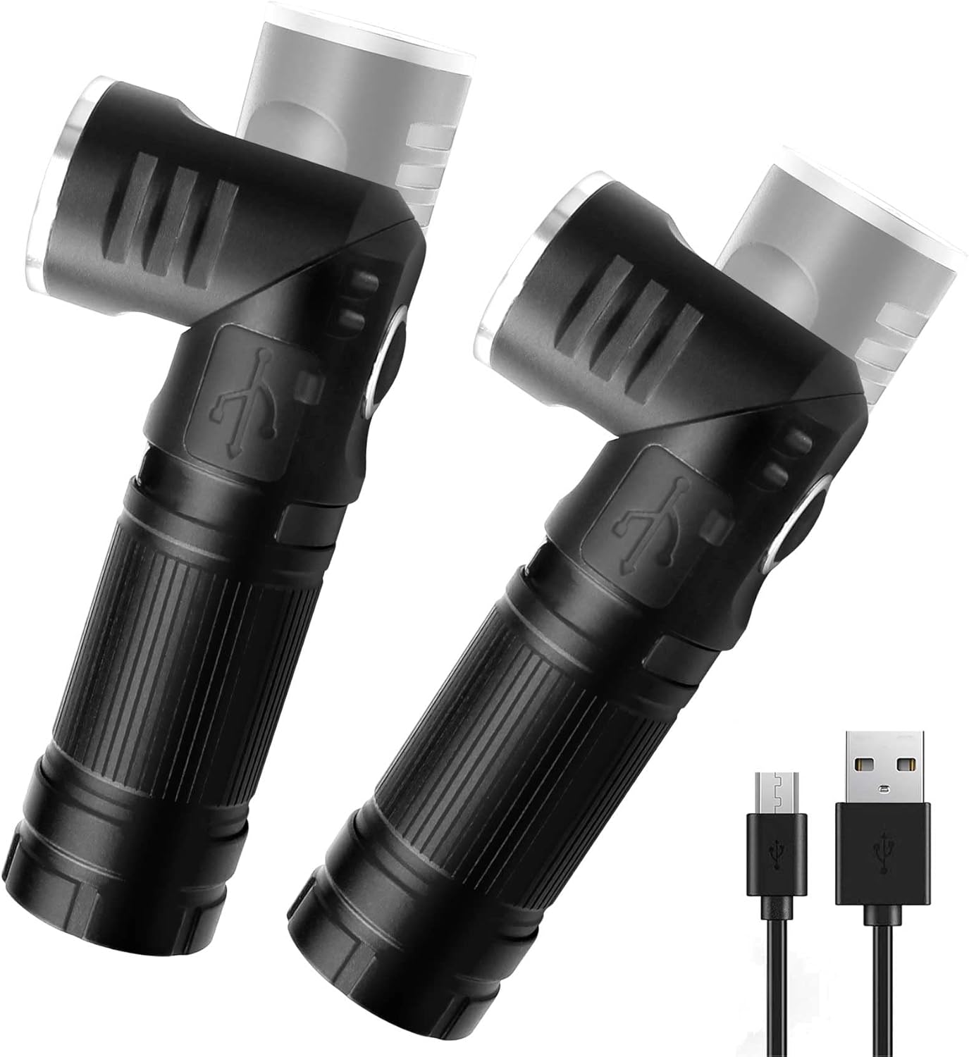 HAUTMEC Rechargeable LED Flashlights 500 High Lumens Mini Light