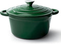 6 Quart Green Dutch Oven Pot with Lid - Non Stick Enameled Cast Iron