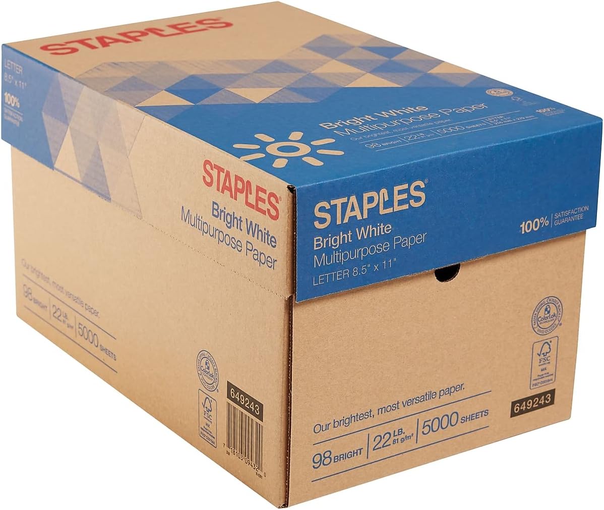 Multipurpose Paper 8.5 x 11 Inches 22 lbs 98 Brightness 500 Sheets