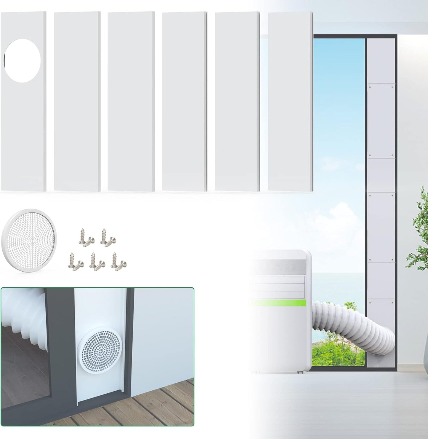 Forestchill Universal Sliding Door Kit - Fits 5.9 Exhaust Hose