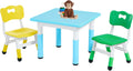 Kids Table and 2 Chairs Set - Adjustable Height Kids Activity Set