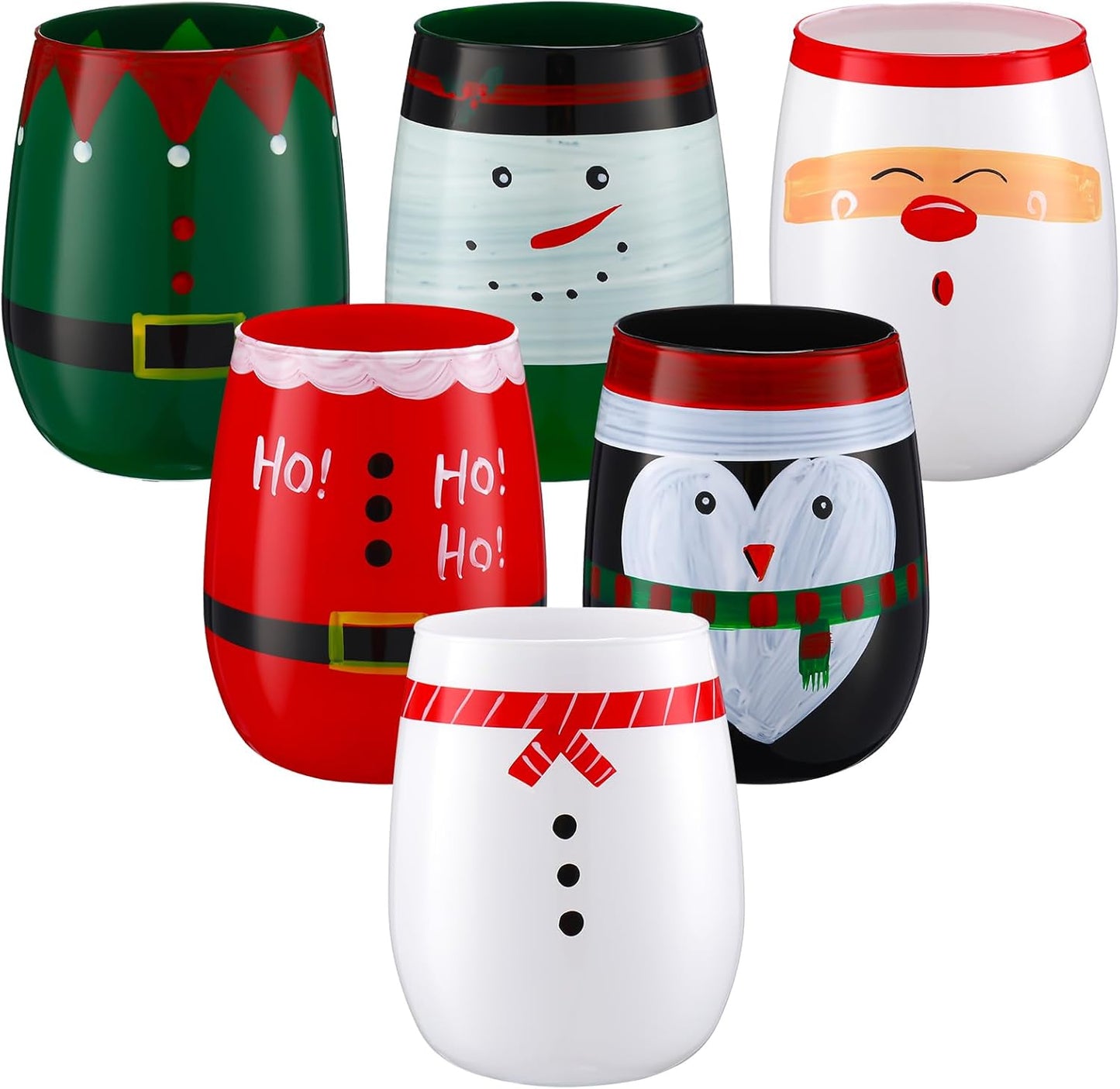 Christmas Wine Glasses Set for Festive Celebrations and Gifts