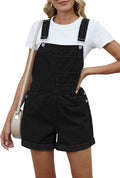 Pink Queen Women's Denim Shortalls High Waist Bib Jeans Overalls have