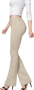 Hybrid & Company Womens Boot Cut Leg Flare Work Casual Pants