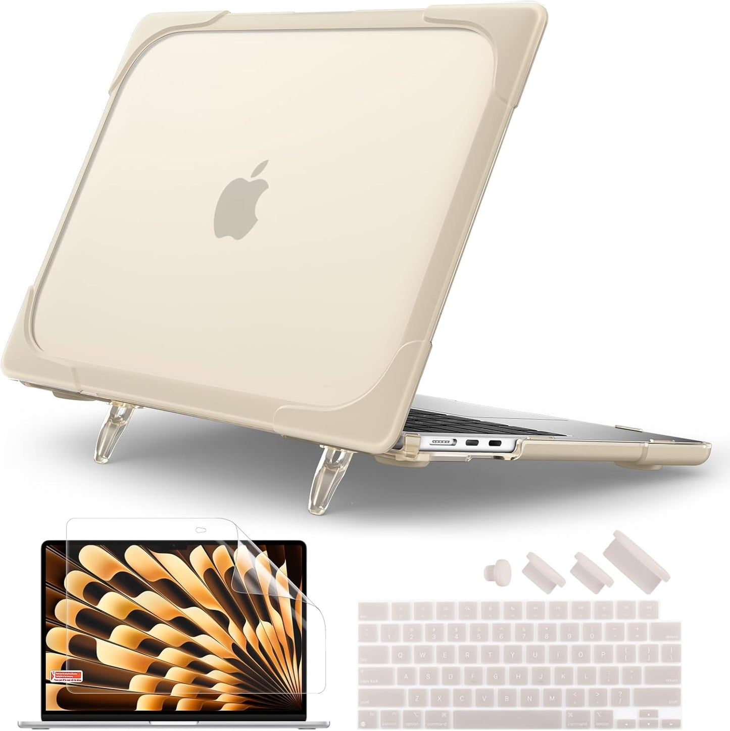 Batianda Heavy Duty Shockproof Case for New MacBook Air 15 in Khaki