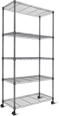 Whitmor 5 Tier Shelving Unit - Adjustable Heavy-Duty Storage