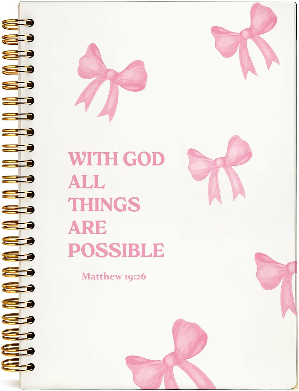 Godly Inspiration Pink Spiral Notebook - For Women