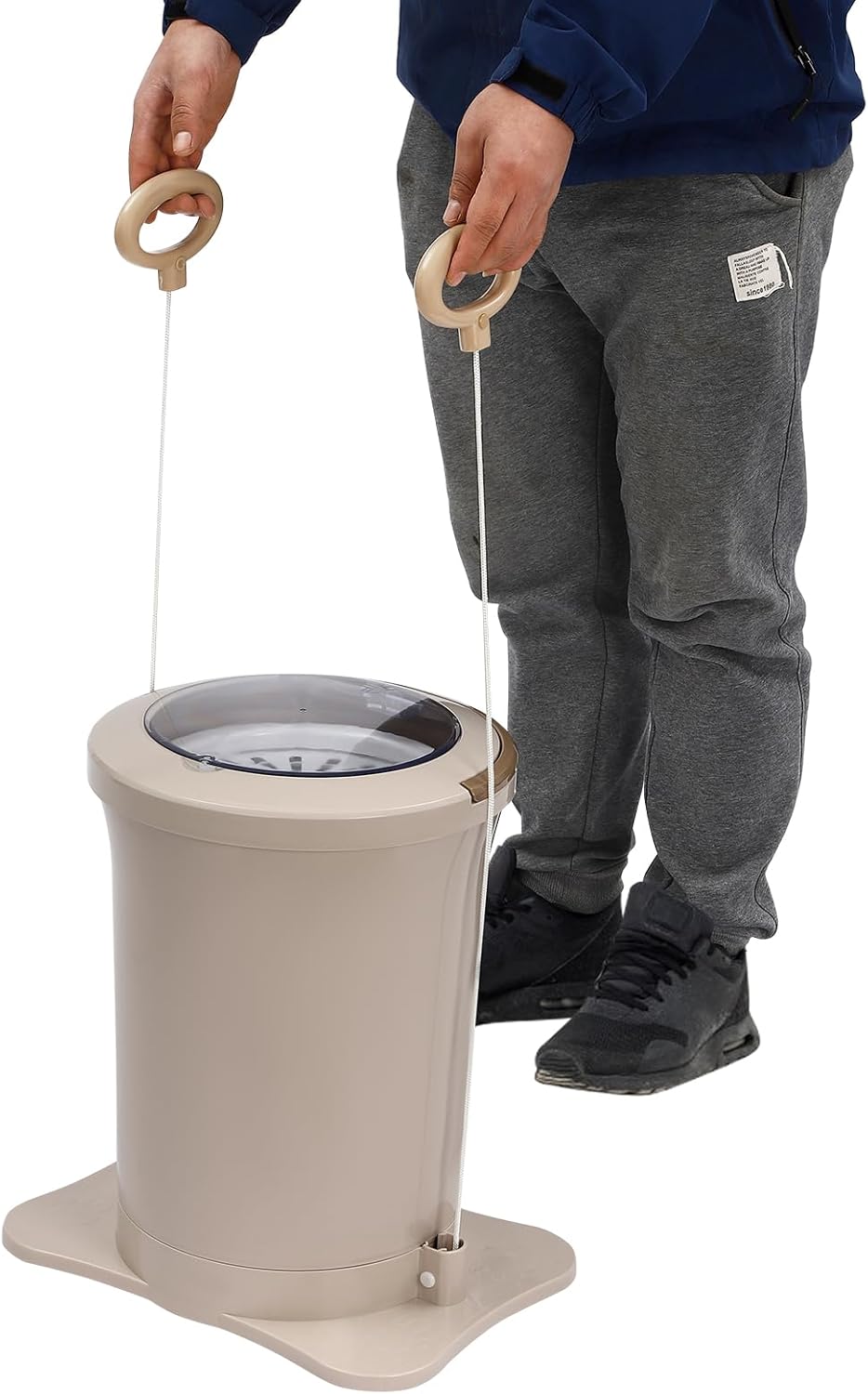 Manual Clothes Dehydrator Foot Pedal Laundry Dryer Compact Spin