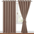 Blackout Curtains 70 x 84 in Set of 2 Panels - Cappuccino Tieback
