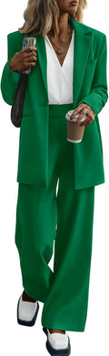 KIRUNDO Women's Stylish Two Piece Suit for Office and Casual Looks