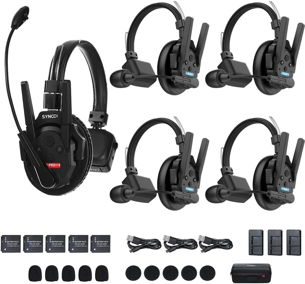 SYNCO XTalk XPro5 Wireless Intercom Headset for Seamless Communication