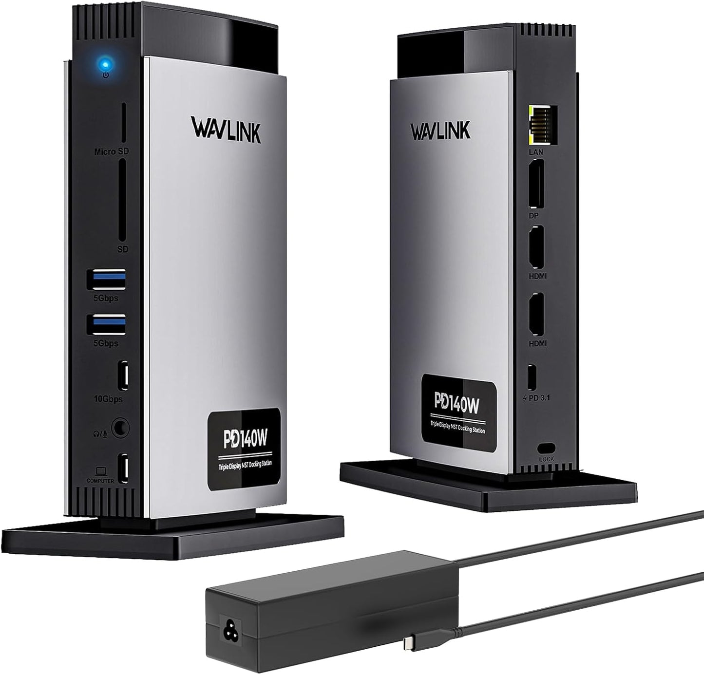 WAVLINK 11-in-1 USB C Docking Station for 3 Monitors 8K 4K