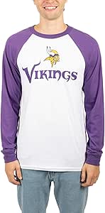 Ultra Game NFL Men's Super Soft Raglan Baseball Tee for Fans