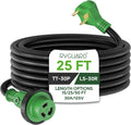 RVGUARD 30 Amp 25 ft RV Power Extension Cord - Heavy Duty, LED