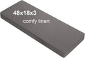 48x18x3 Linen Bench Cushion - High-Density Breathable Seat Pad